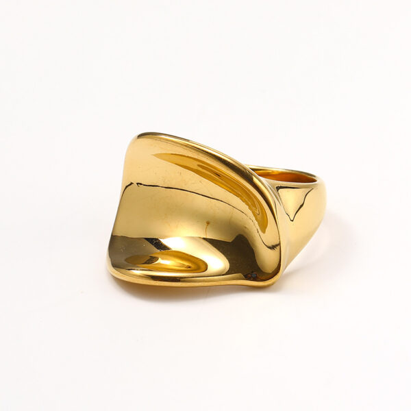 Anillo Clara acero 316L chapado en oro 18k - Imagen 5