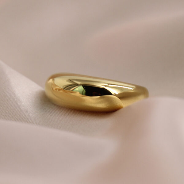 Anillo Slim acero 316L chapado en oro 18k - Imagen 3