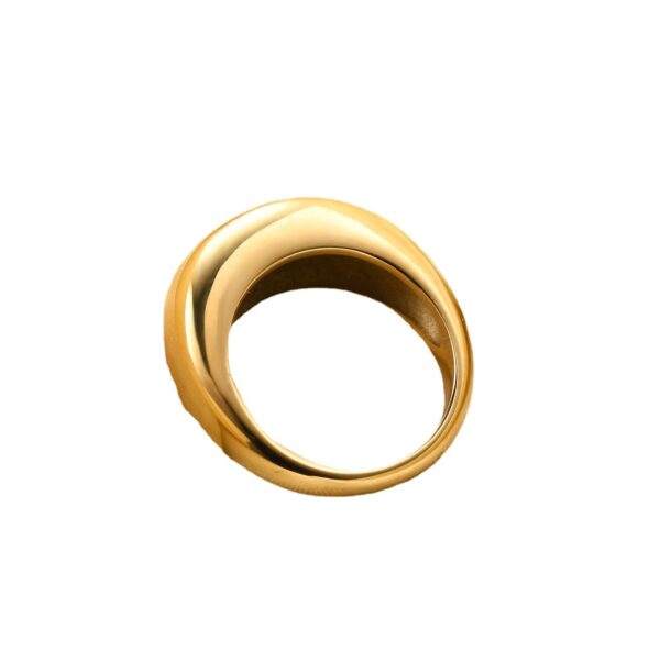 Anillo Slim acero 316L chapado en oro 18k - Imagen 4