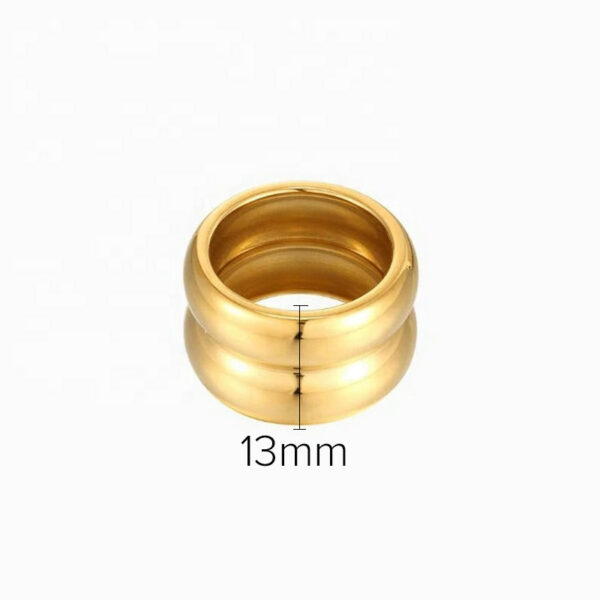 Anillo liso chapado oro 18k - Imagen 5