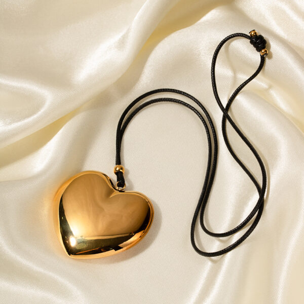 Collar corazon grande oro18k - Imagen 2